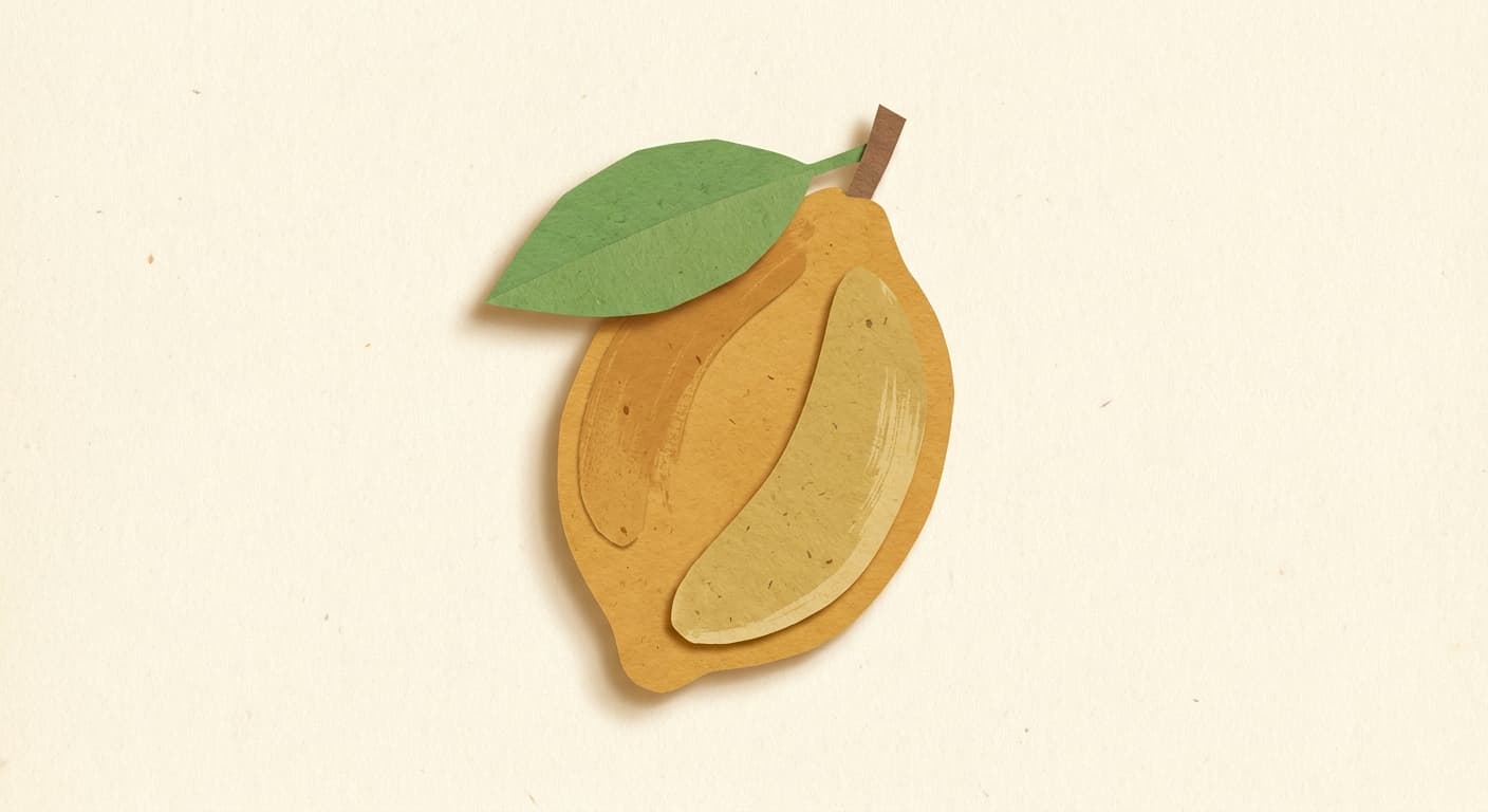 Paper-cut illustration: un limón