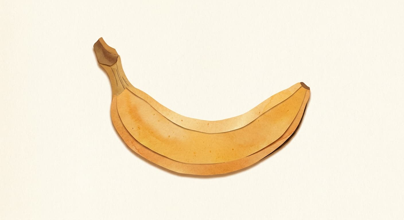 Paper-cut illustration: a banana