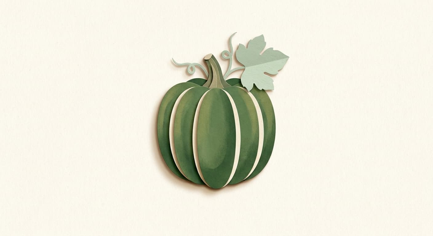 Paper-cut illustration: a squash