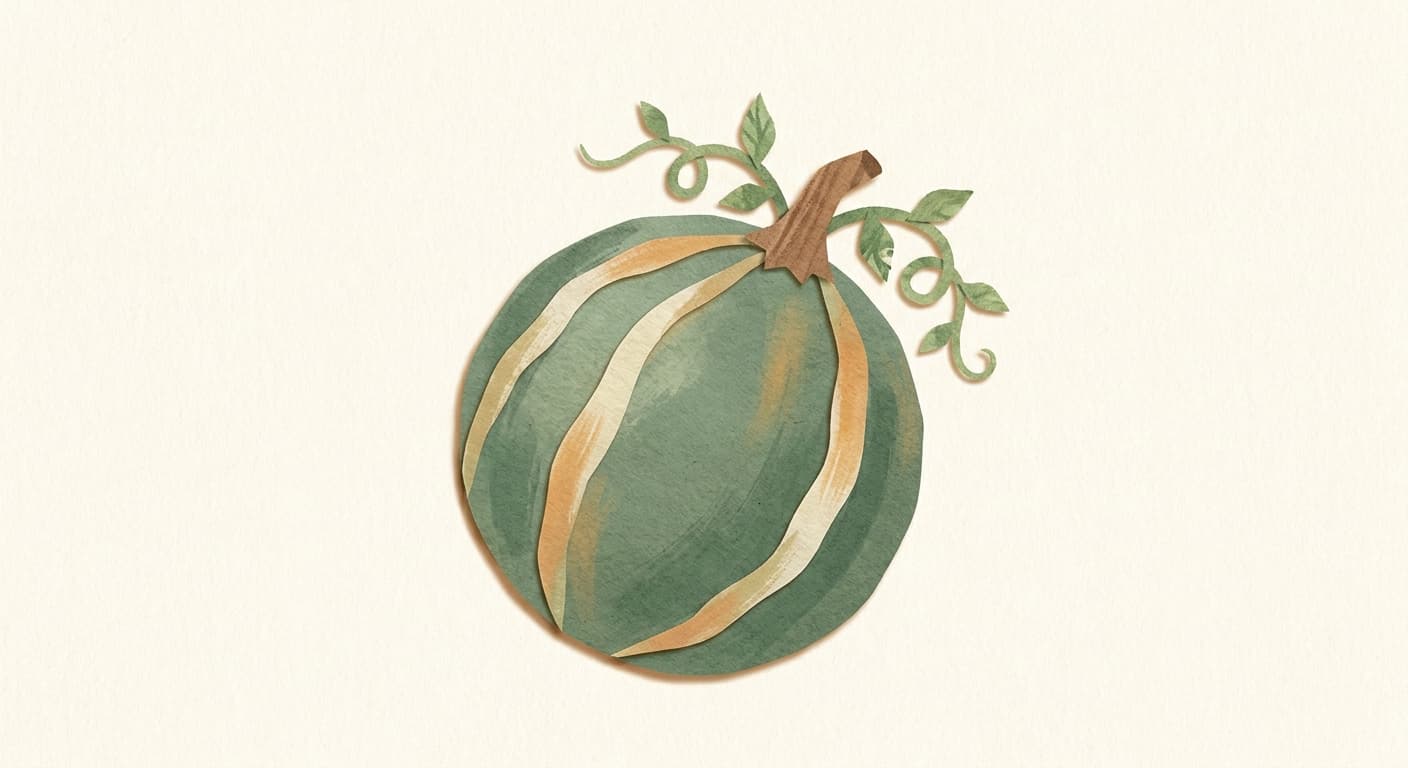Paper-cut illustration: a mini watermelon