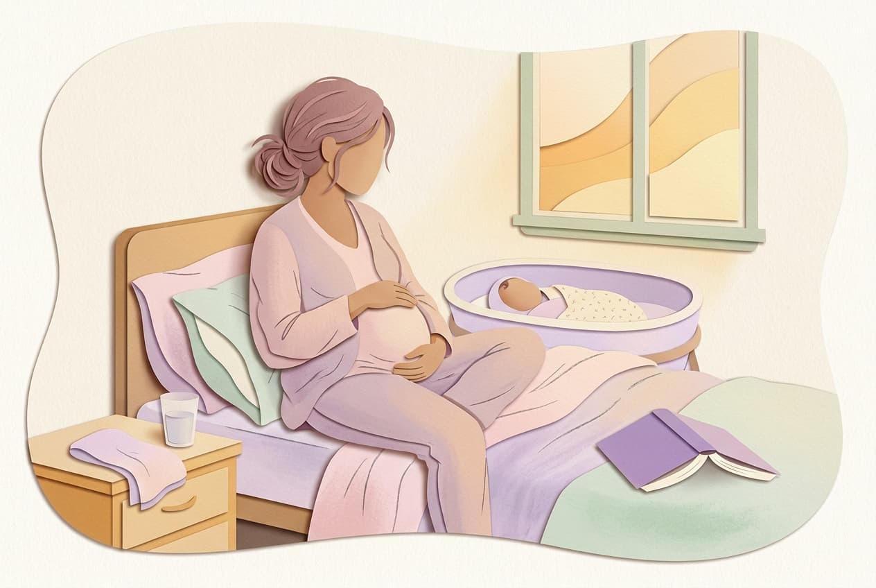 Editorial illustration for Week 42: Two Weeks Postpartum